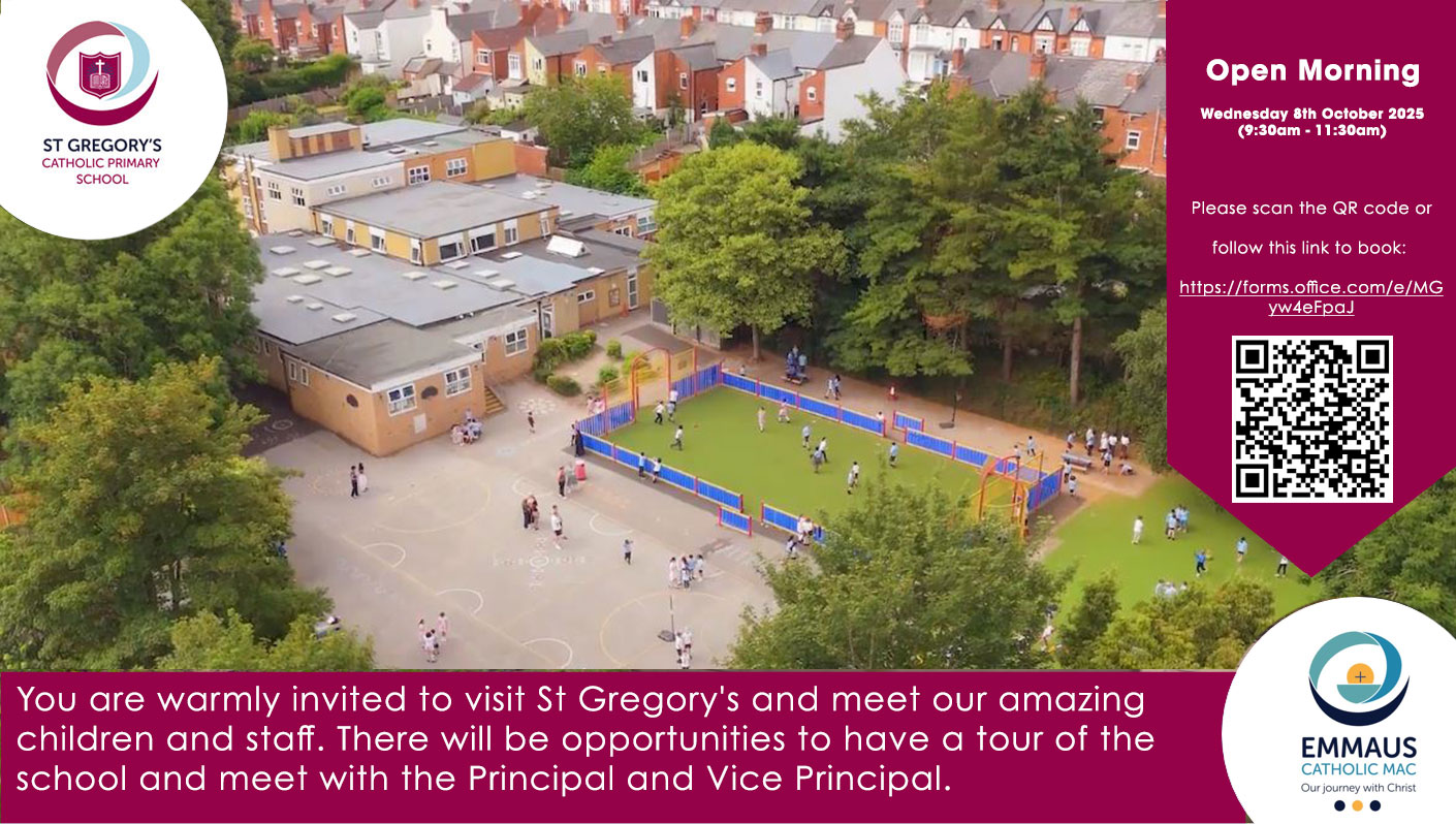 St Gregory's Catholic Primary School Open Morning 2025
